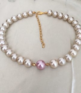 collier perle nacrée
