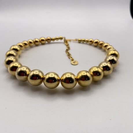 Collier Rigide avec perles dorées