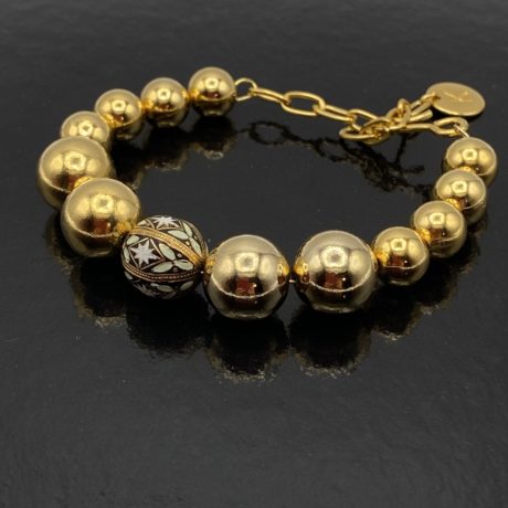 bracelet boules dorées