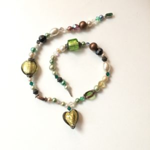 collier coeur murano