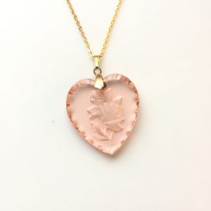 pendentif coeur rose