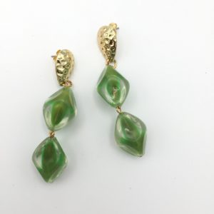 boucles d'oreille verte