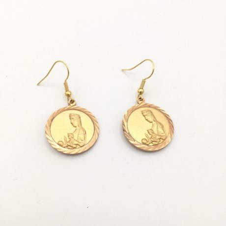 Boucles d'oreille vierge de Montserrat