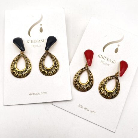 Boucles d’oreilles goutte volute