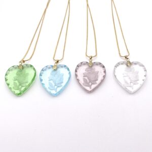 Pendentif coeur verre