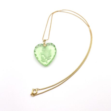 Pendentif coeur verre