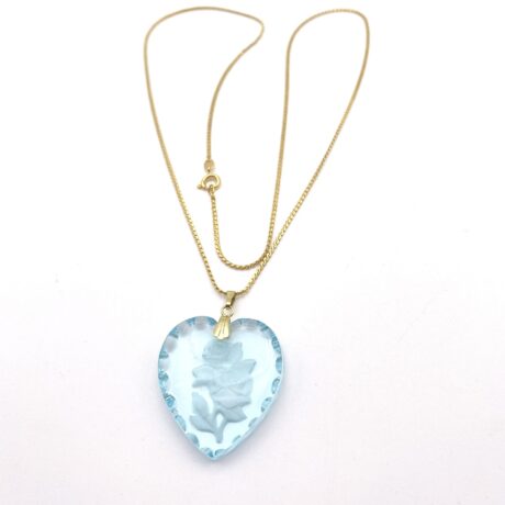 Pendentif coeur verre