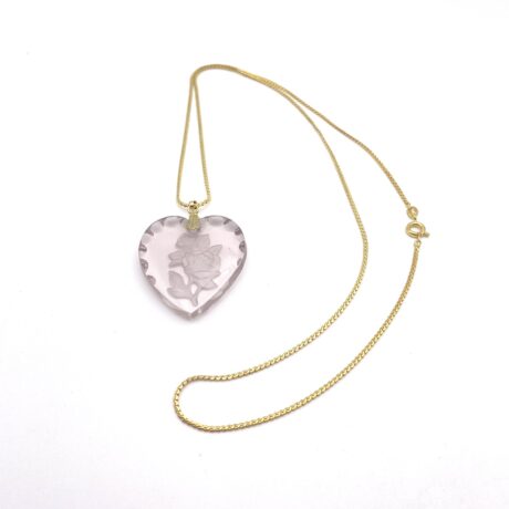 Pendentif coeur verre