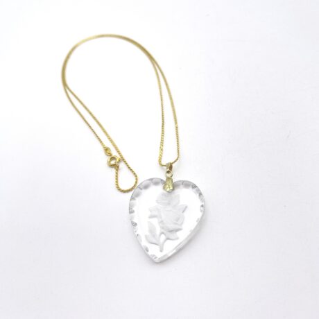 Pendentif coeur verre