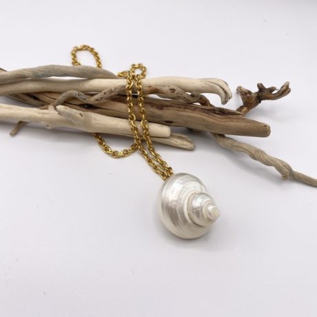 Collier pendentif escargot de mer