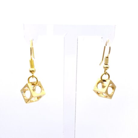 Boucles d'oreilles cube pendant