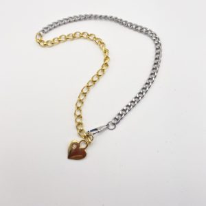 collier coeur et chaine