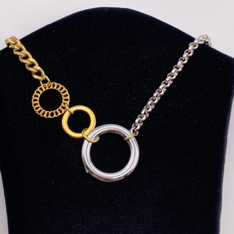 Collier chaines et anneaux