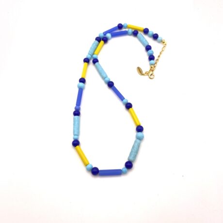 Collier jaune et bleu_04