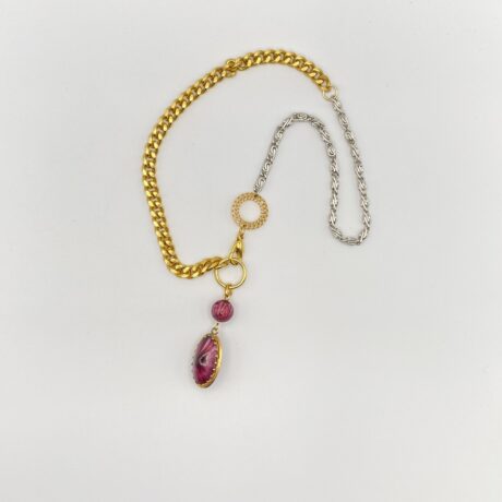 Collier pendant violet-1