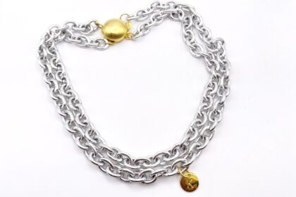 Collier K double chaine