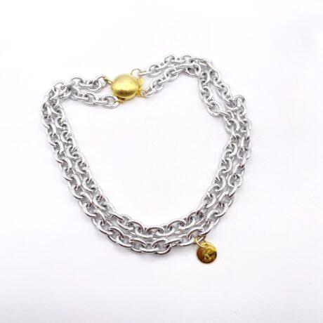 Collier K double chaine