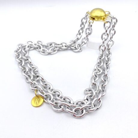 Collier K double chaine