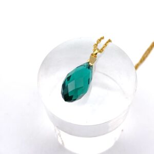 Pendentif goutte verte