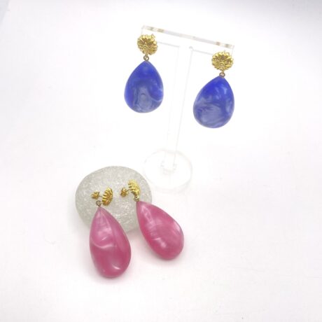 Boucles d’oreilles grosse goutte colorée_05