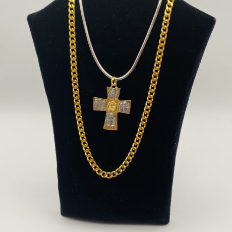 Collier multichaine et croix_05