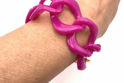 Bracelet grands anneaux coloré