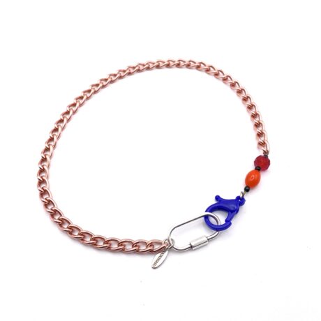 Collier rose et bleu