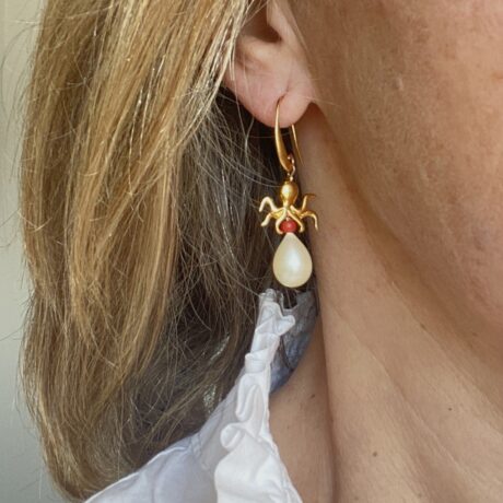 Boucles d’oreilles poulpe de mer