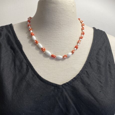 Collier verre corail