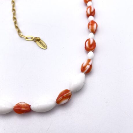 Collier verre corail