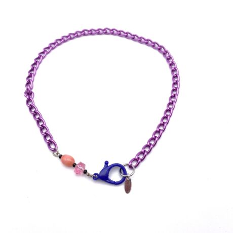 Collier chaine violette