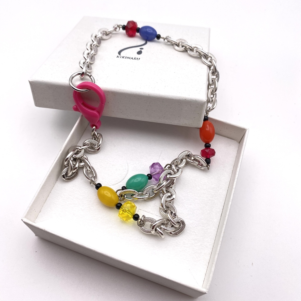 Bijoux Chaînes Colliers de perles Collier de perles multicolore \u00e9l\u00e9gant 