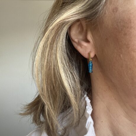 Boucles d'oreilles bleu turquoise