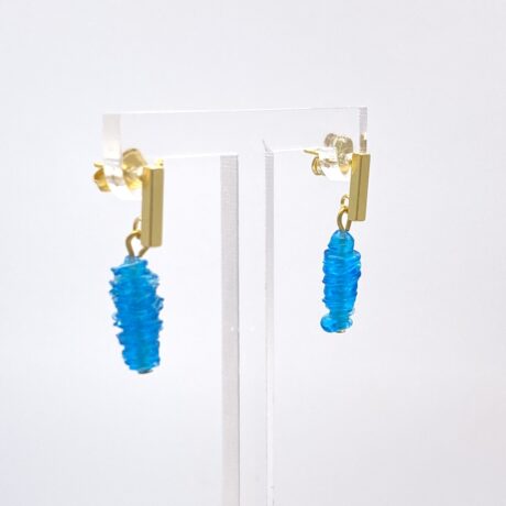 Boucles d’oreilles verre bleu_03