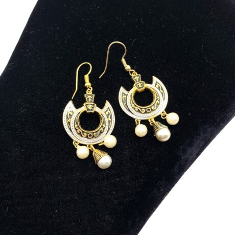 Boucles d'oreilles pendantes 3 perles