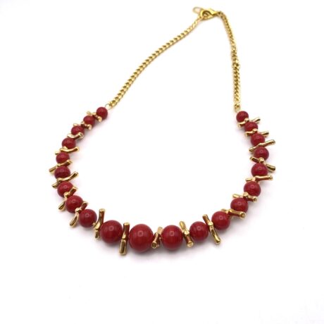 Collier corail rouge