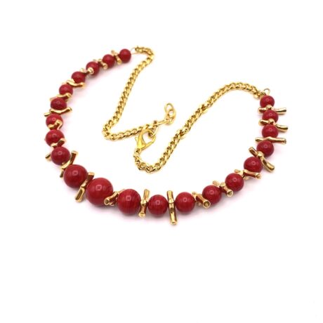 Collier corail rouge