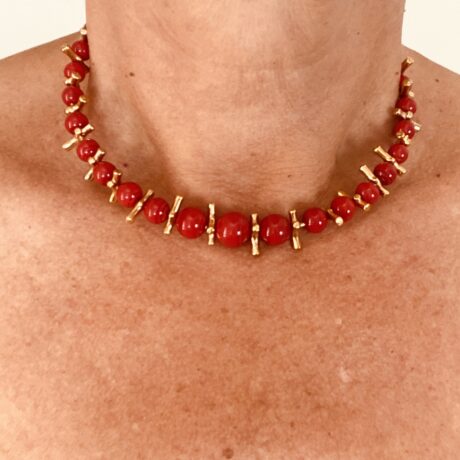 Collier corail rouge