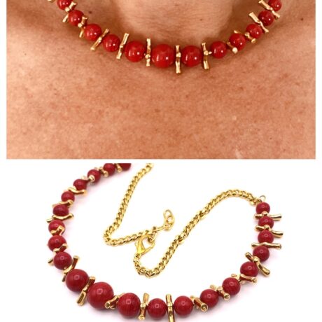 Collier corail rouge