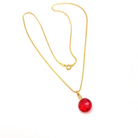 pendentif cristal rouge