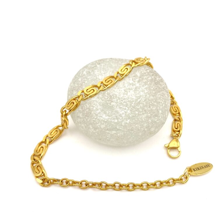 Bracelet Gourmette Plaqué Or Vintage - Maille Mesh - Occasion - Style Antique