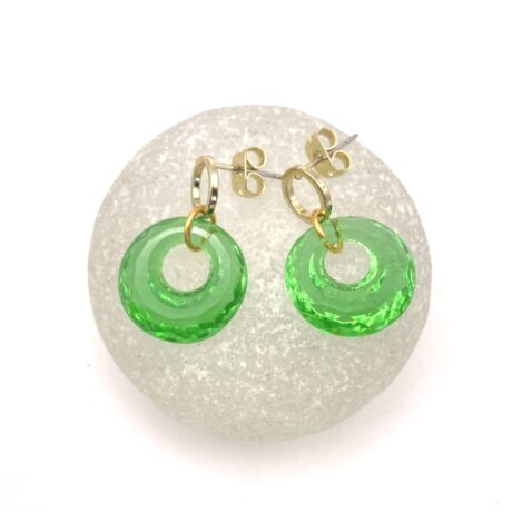 Boucles d’oreilles créole verte_04