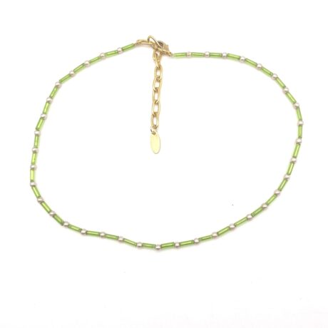 Collier ras de cou vert