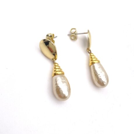 boucles d'oreilles goutte perle pendante 
