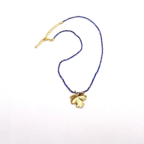 Collier lapis lazuli et feuille d’érable_05
