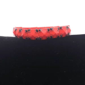 Bracelet ajustable pate de verre rouge