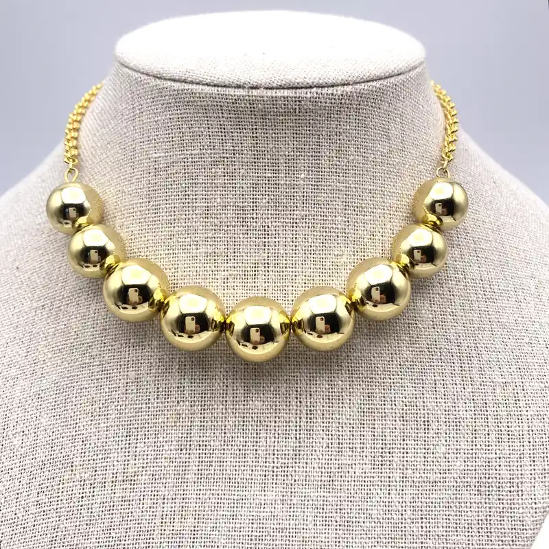 Collier Ras Du Cou Perles Baroques Doré - Perles Eau Douce - Longueur Réglable 34,8+6,9cm - Cadeau Femme