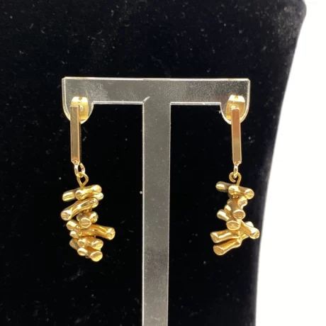 Boucles d’oreilles corail doré_03