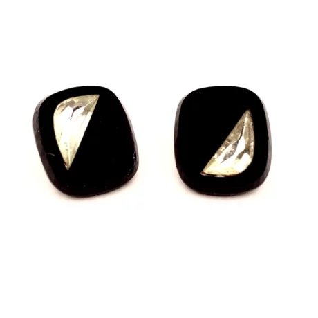 Boucle oreille clip noir