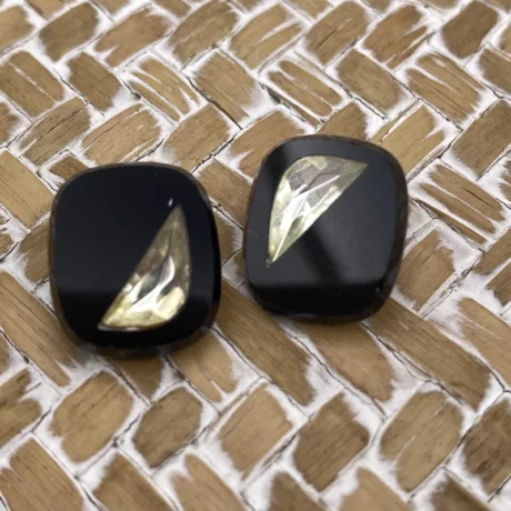 Boucle oreille clip noir